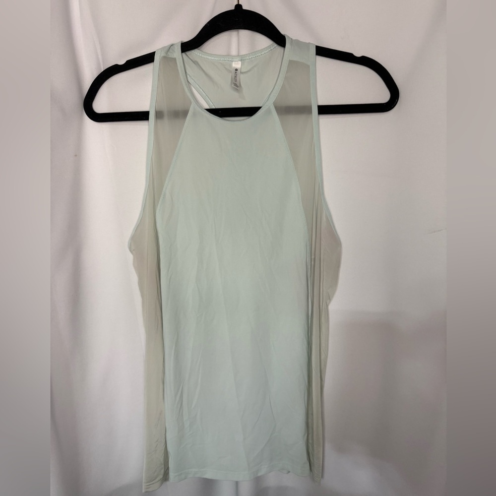 Athleta light blue  Mesh-Panel Racerback Tank